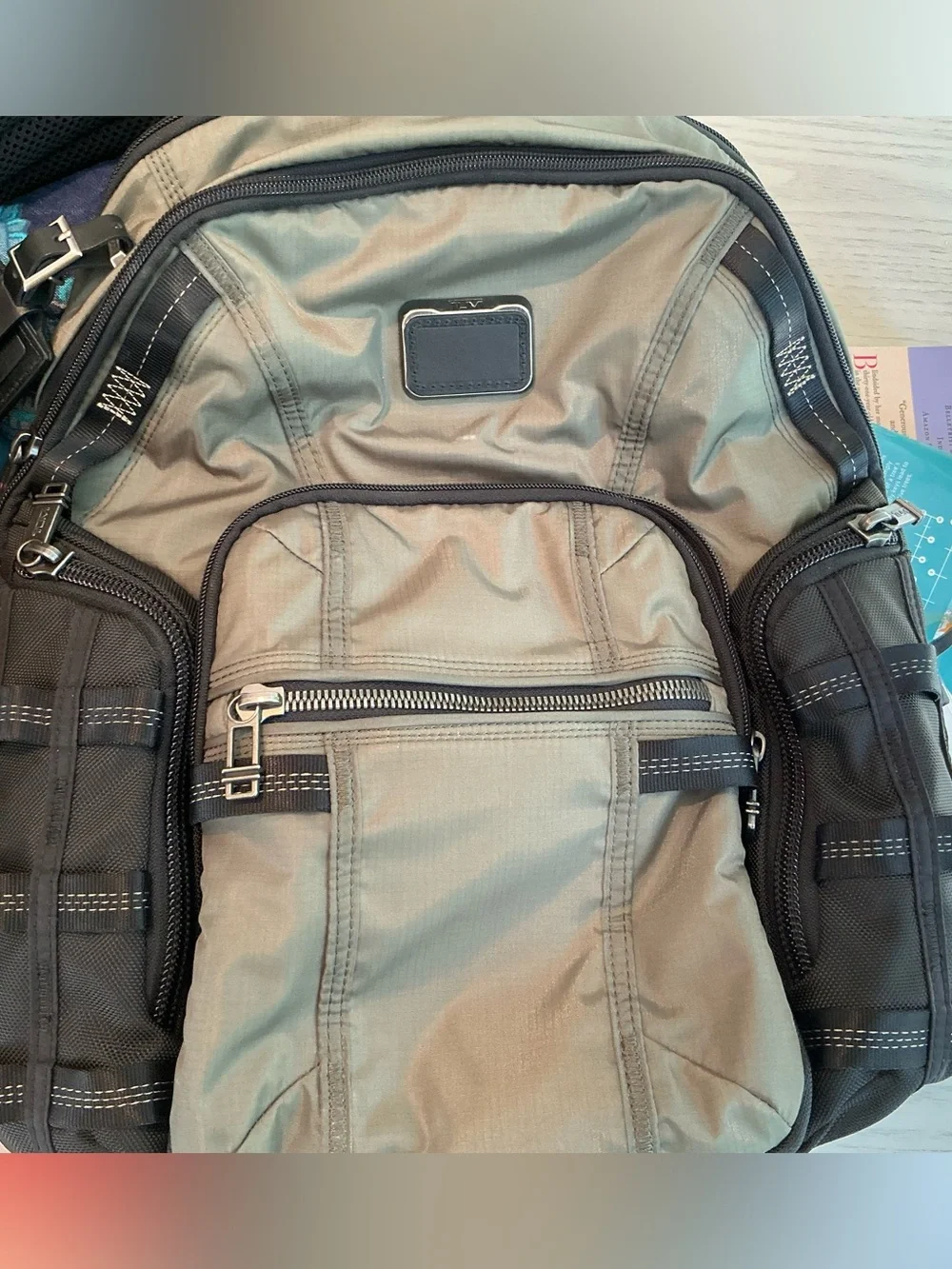 Tumi Alpha Bravo Navigation Backpack - never used! Olive Green